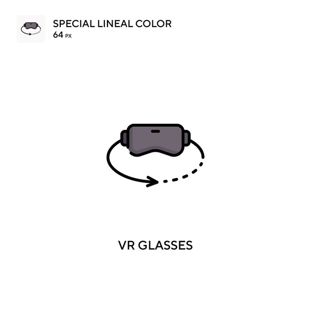 Vr Brille Spezielle lineare Farbsymbole. Vr Brillensymbole für Ihr Geschäftsprojekt - Vektor, Bild