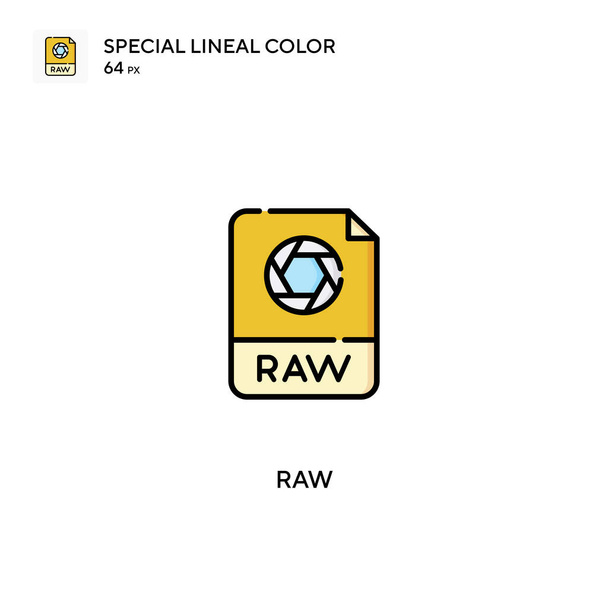Raw Special lineal color icon.Raw pictogrammen voor uw business project - Vector, afbeelding