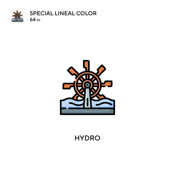 Hydro Special lineal color icon.Hydro iconen voor uw business project - Vector, afbeelding