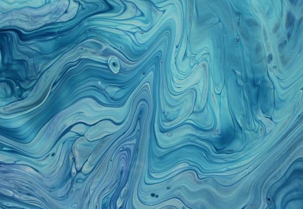 Full frame shot of smeared blue paint for background - Foto, imagen