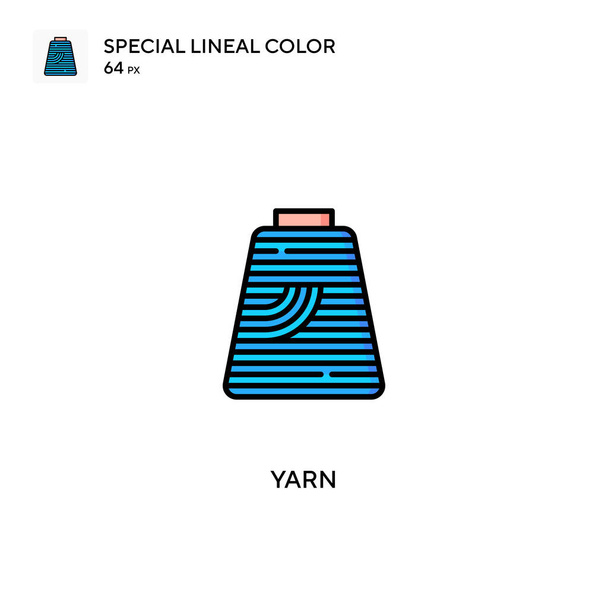 Garn Spezielle lineare Farbsymbole. Garn-Symbole für Ihr Geschäftsprojekt - Vektor, Bild