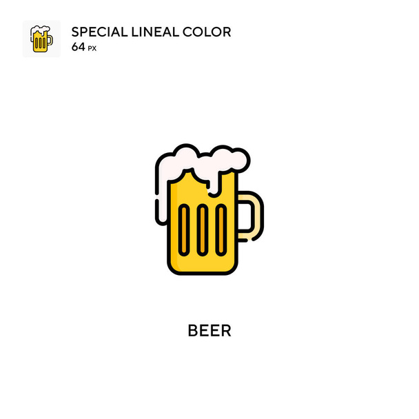 Pivo Speciální lineální ikona barvy.Pivo ikony pro váš obchodní projekt - Vektor, obrázek