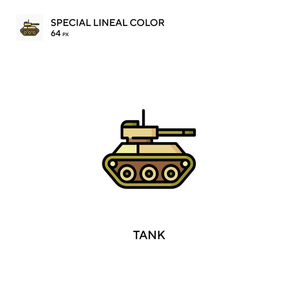 İş projeniz için tank özel renk simgesi. Tank simgeleri - Vektör, Görsel