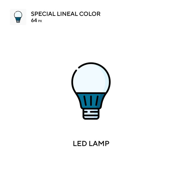 Led lamp Special lineal color icon.Led lamp icons for your business project - Vector, Image