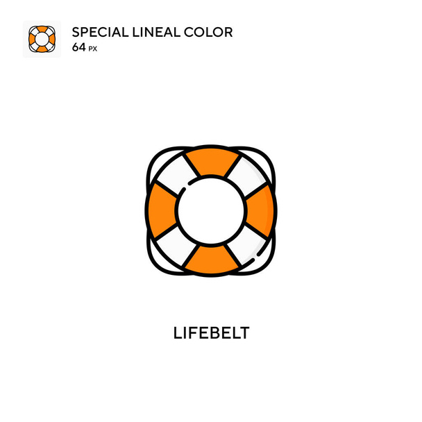 Lifebelt Iconos especiales de color lineal.Lifebelt para su proyecto empresarial - Vector, Imagen