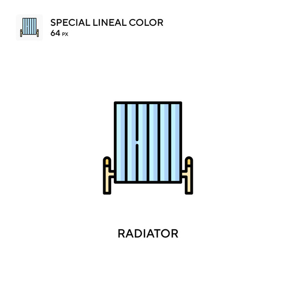Radyatör Özel Satır Rengi simgesi. İş projeniz için radyatör simgeleri - Vektör, Görsel