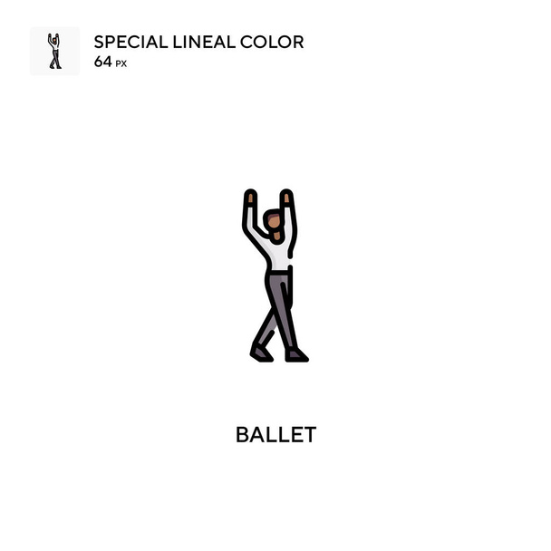 Ballet Speciale lineal color icon.Ballet iconen voor uw business project - Vector, afbeelding