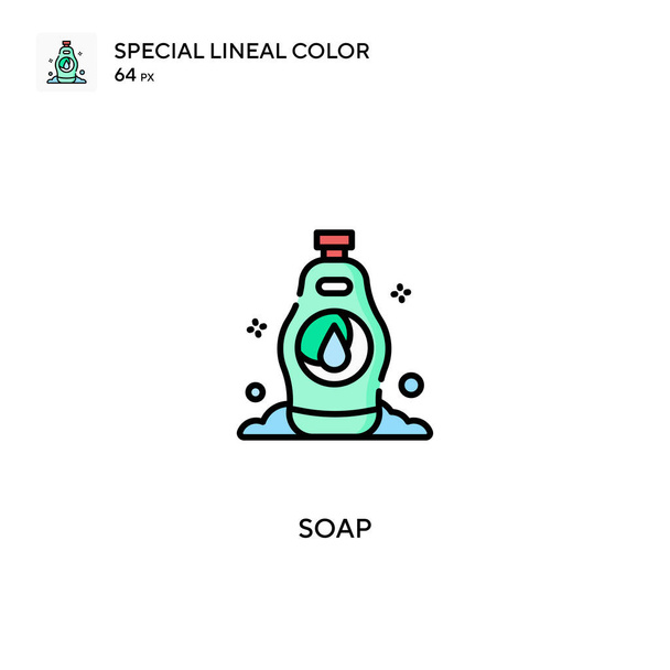 Soap Special lineal color icon.Soap εικονίδια για την επιχείρησή σας - Διάνυσμα, εικόνα