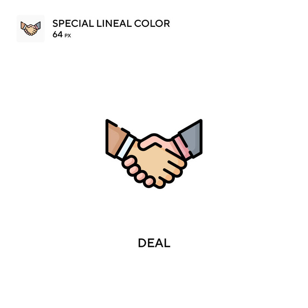 Deal Special lineáris szín ikon.Deal ikonok az üzleti projekt - Vektor, kép
