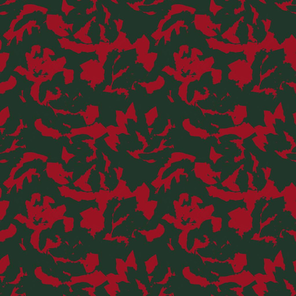 Christmas Floral brush strokes seamless pattern background for fashion prints, graphics, backgrounds and crafts - Vektor, Bild