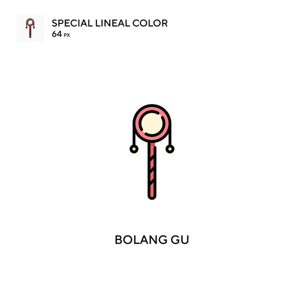 Bolang gu Specjalna ikona koloru linii.Bolang gu ikony dla Twojego projektu biznesowego - Wektor, obraz