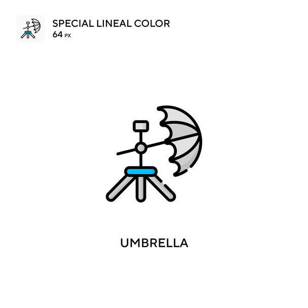 Парасолька Спеціальна піктограма лінійного кольору. Піктограми парасольок для вашого бізнес-проекту
 - Вектор, зображення