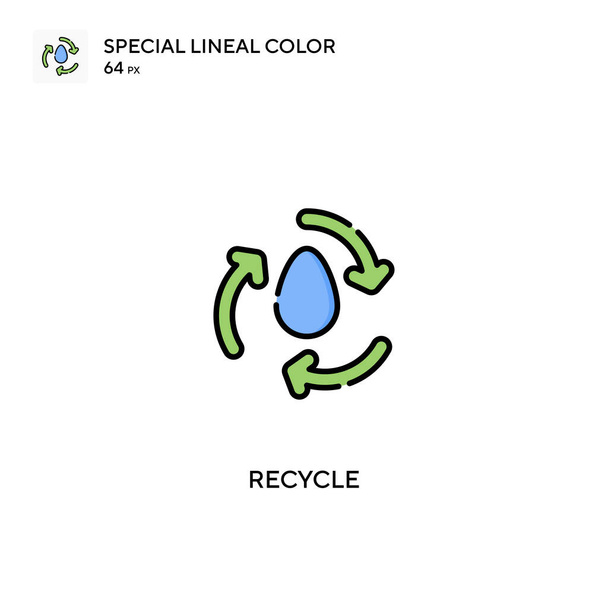 Kierrätä erityinen lineaarinen väri icon.Recycle kuvakkeet yrityksesi projekti - Vektori, kuva