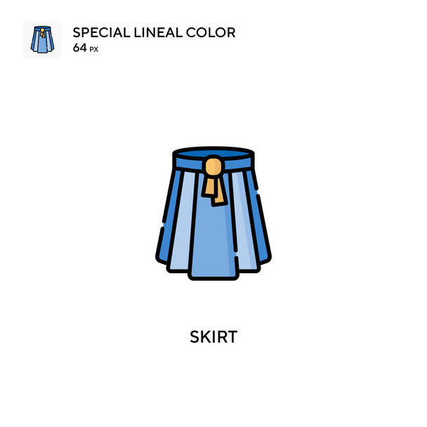 Spódnica Specjalna ikona koloru linii.Ikony spódnicy dla Twojego projektu biznesowego - Wektor, obraz