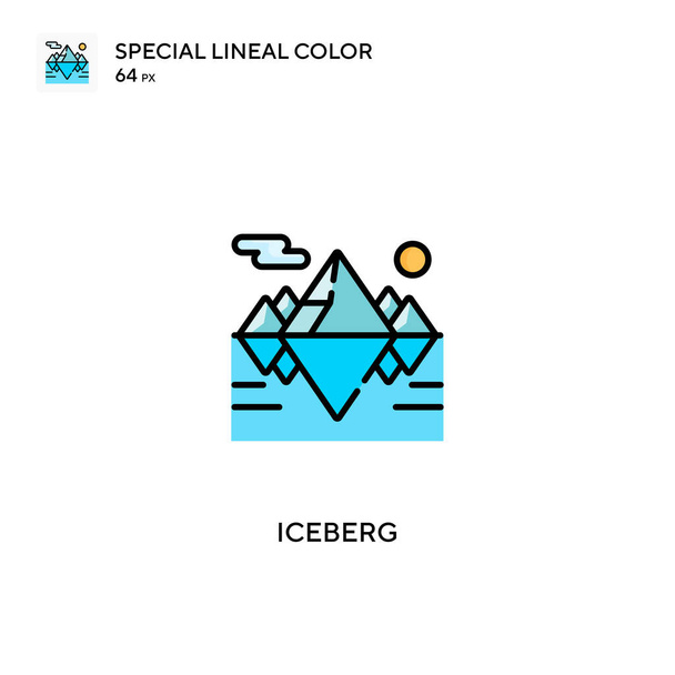 Jäävuori Special lineaarinen väri ikon.Iceberg kuvakkeet yrityksesi projekti - Vektori, kuva