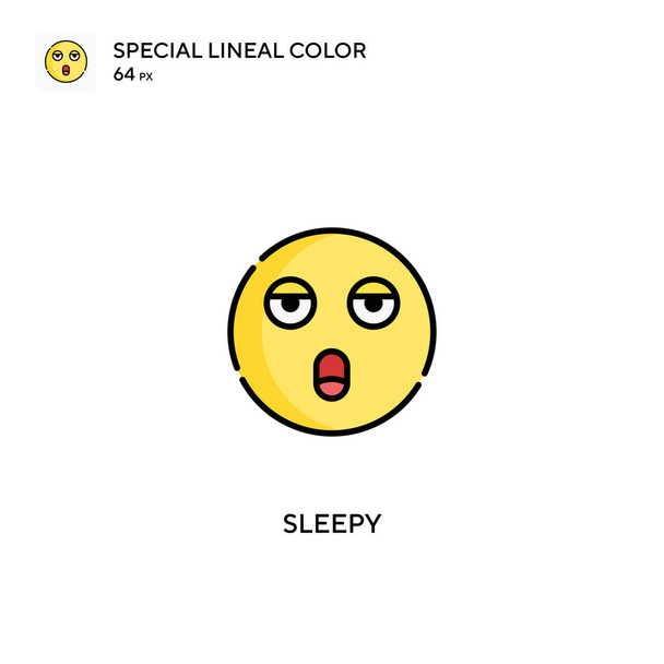 Sleepy Special піктограма лінійного кольору. Сплячі піктограми для вашого бізнес-проекту
 - Вектор, зображення