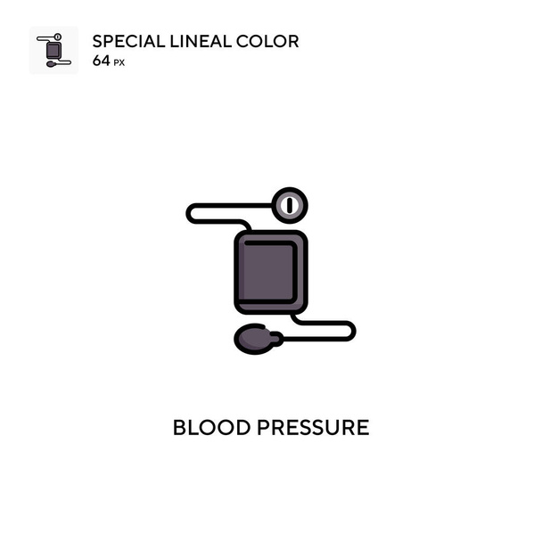 Ciśnienie krwi Specjalna ikona koloru liniowego.Ikony ciśnienia krwi dla Twojego projektu biznesowego - Wektor, obraz