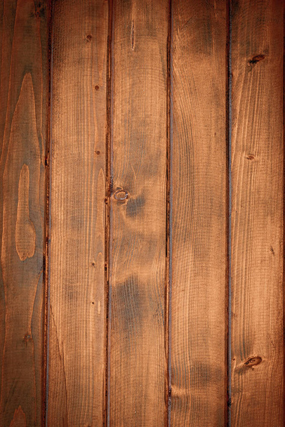 Wood table top view. Timber plank surface wall for vintage grunge wallpaper. Old floor wooden pattern. Dark grain panel board table with copy space. Montage product design concept. - Photo, Image
