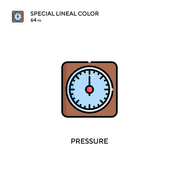 Тиск Спеціальна піктограма лінійного кольору. Піктограми тиску для вашого бізнес-проекту
 - Вектор, зображення