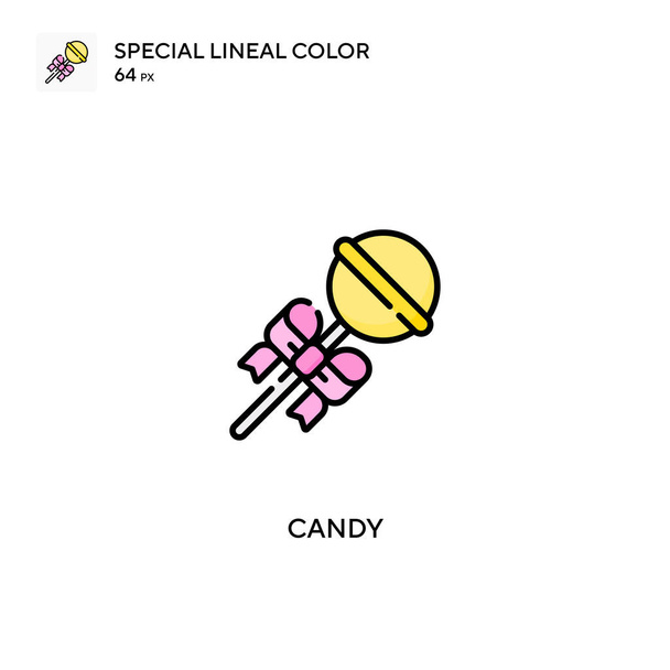 Candy Special lineal color icon.Candy icons for your business project - Vector, Image