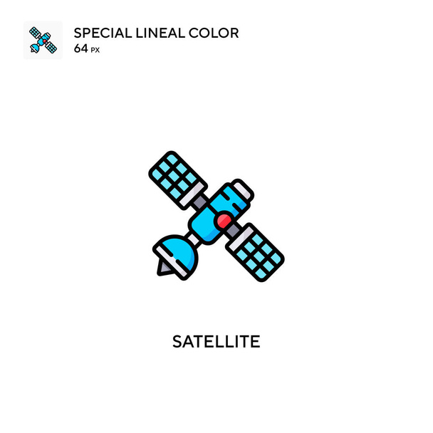 衛星特別線色のアイコンあなたのビジネスプロジェクトのための衛星アイコン - ベクター画像