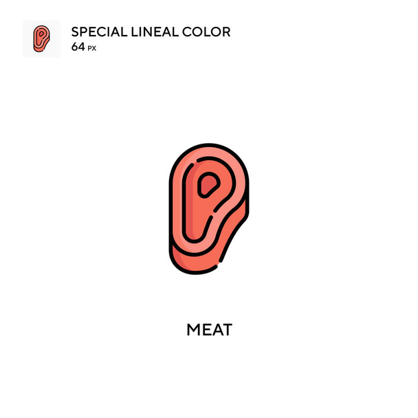 Meat Special lineal color icon.Meat icons for your business project - Vector, Image