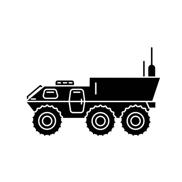 Illustration vector of armored vehicle icon template - Vector, Image