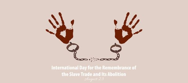 Vector Illustration of International Day for the Remembrance of the Slave Trade ja sen lakkauttaminen. 23. elokuuta. - Vektori, kuva