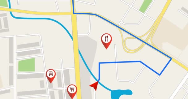 GPS追跡。GPSナビゲーションの概念. - 映像、動画