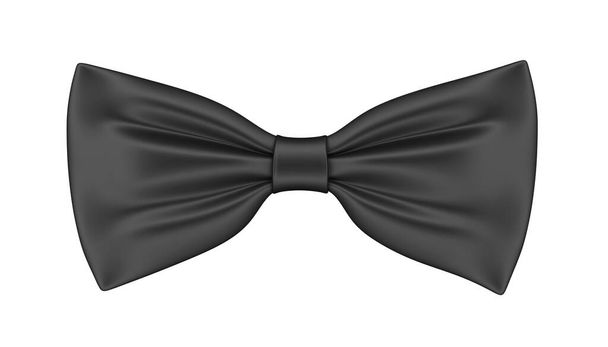 Silk bow tie. 3d illustration isolated on white background  - 写真・画像