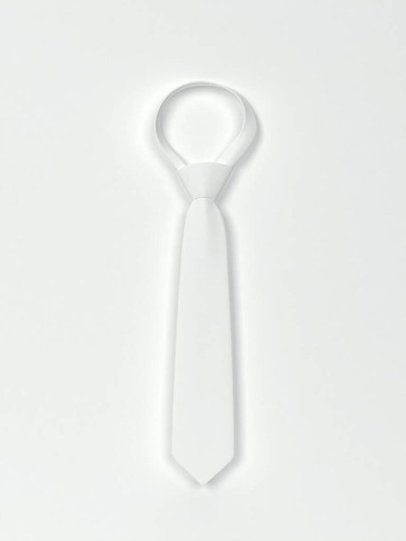 Clean silk necktie. 3d illustration. Minimal concept  - Zdjęcie, obraz