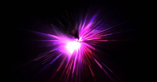 Una llamarada futurista. Estrella de explosión de luz con partículas y líneas brillantes. Hermoso fondo de rayos abstractos. - Foto, Imagen
