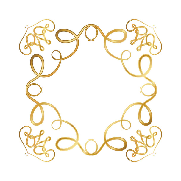 kulta koriste runko käyrät vektori suunnittelu - Vektori, kuva