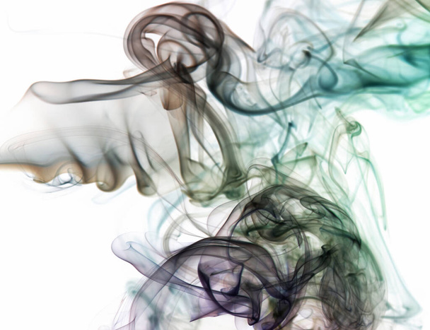 Абстрактное искусство дыма фон на белом фоне изолированы - Фото, изображение