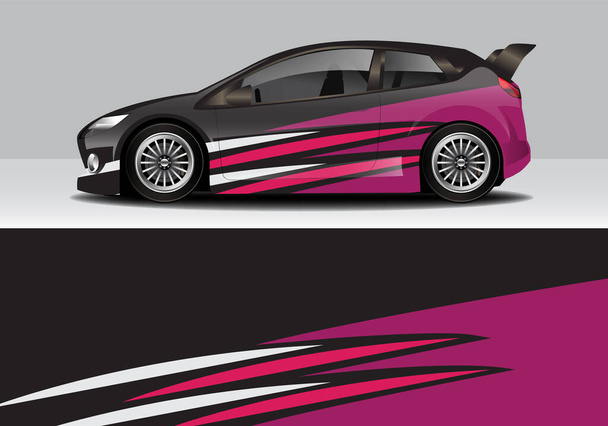 Modern Sporty Abstract Car Wrap, Auto Sticker - Vector, Image