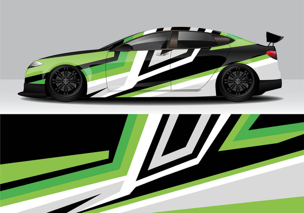 Modern Sporty Abstract Car Wrap, Auto Sticker - Vector, Image