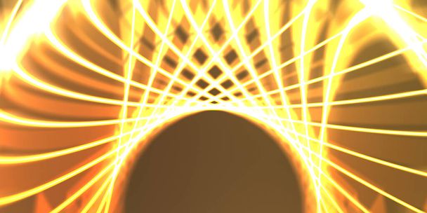 Неоновая красочная абстрактная конструкция световых волн. Цифровой фон с эффектом сияния неонового света. Яркие лучи обои. - Фото, изображение