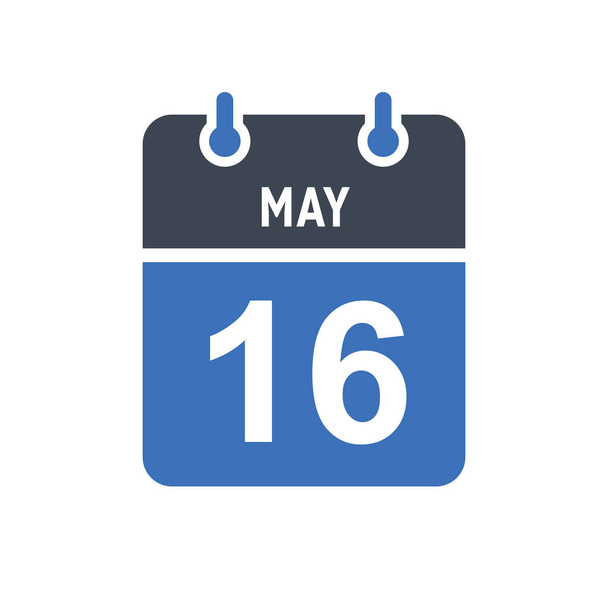 16 maggio Calendario Icona data, Icona data evento, Data calendario, Icona grafica vettoriale - Vettoriali, immagini