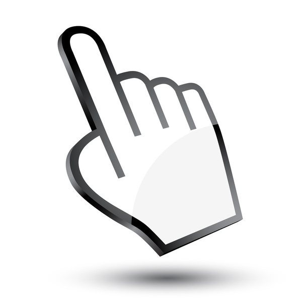 cursor hand 3d icon - Vector, Image