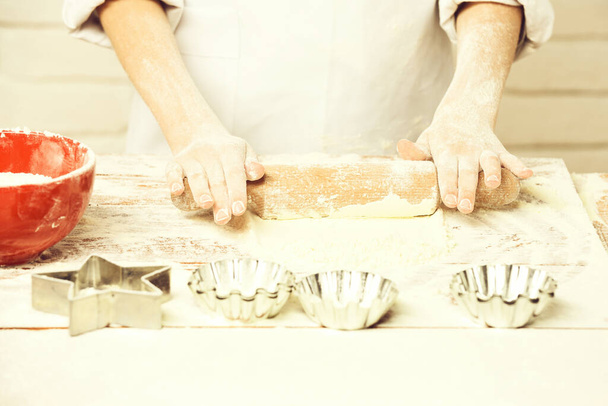 male hands of cook chef - Foto, Imagen