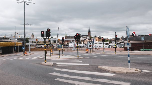 Das Zentrum Stockholms mit seinen Straßen - Foto, Bild