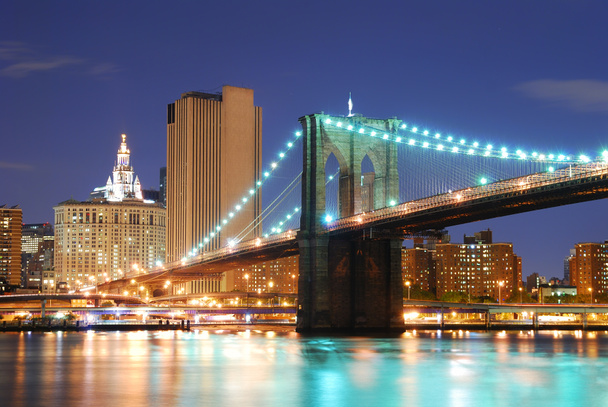 Brooklyn Bridge in New York City Manhattan - Photo, Image