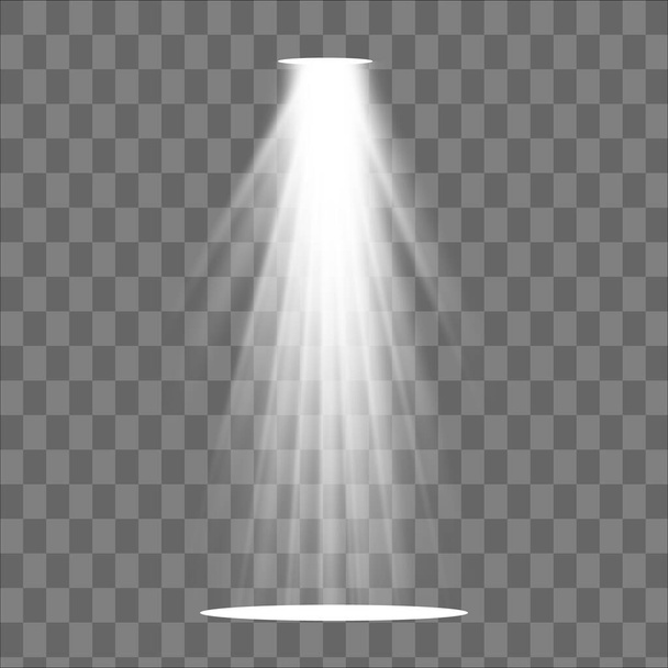 Vector spotlight. Light effect.Glow isolated white transparent light effect. Abstract special effect element design. - Vektori, kuva