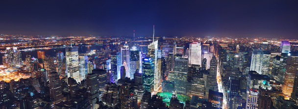New York City Manhattan Nachtpanorama - Foto, Bild