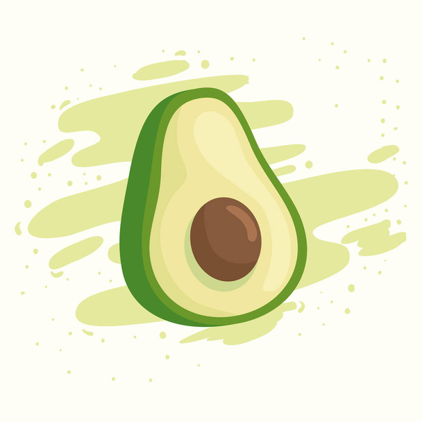 vers avocado groente, gezond voedsel concept - Vector, afbeelding