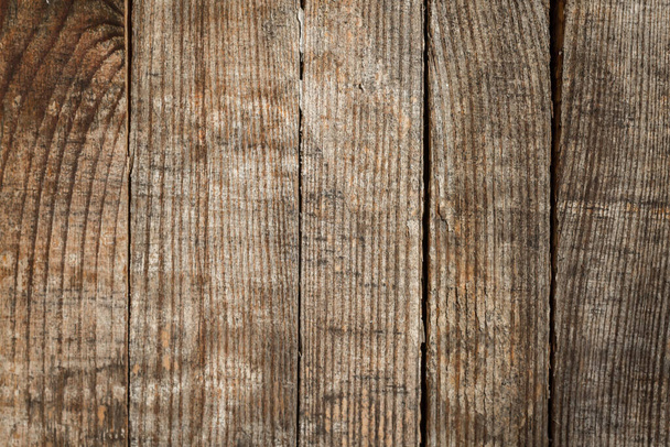 Textured wooden background. Rough wall surface. Country style in the interior. Aged wood. Wooden splash screen. Shabby painted boards. Sawmill theme. - Photo, Image