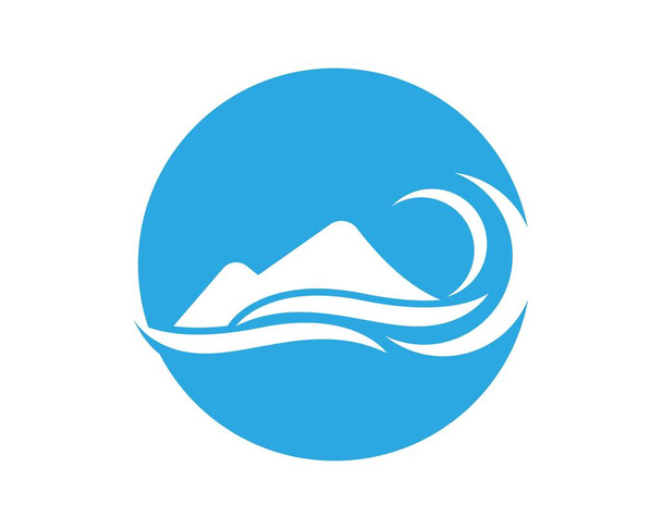 Modèle d'entreprise de logo de montagne vecteur - Vecteur, image