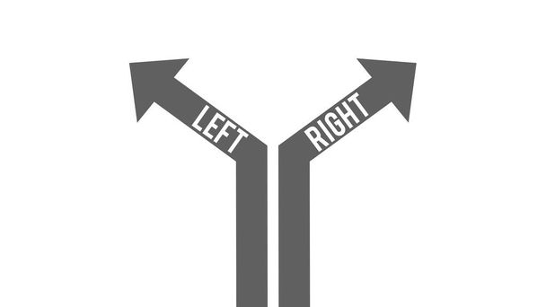   ilustração do sinal de seta esquerda e direita no fundo branco  - Foto, Imagem