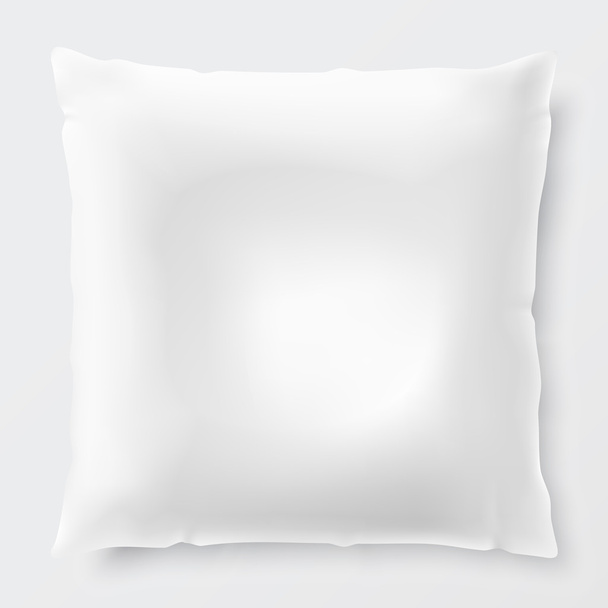 Eristetty valkoinen tyyny varjossa
 - Vektori, kuva