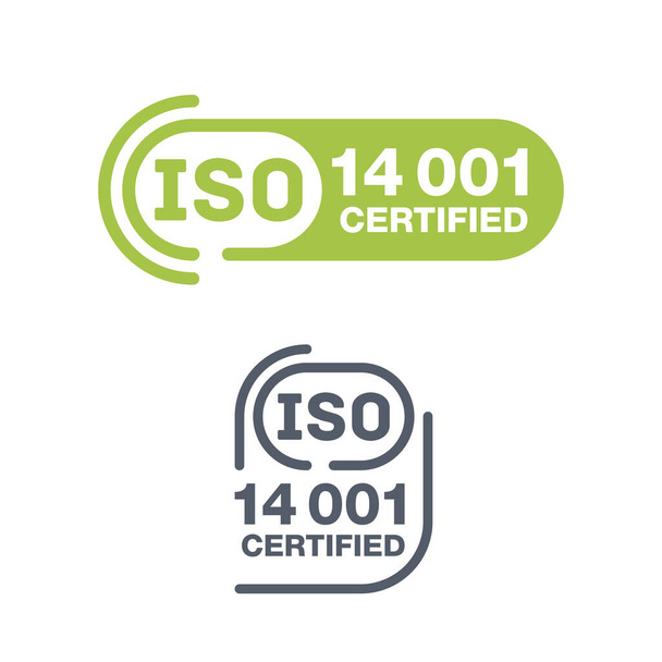 Timbre certifié ISO 14001  - Vecteur, image